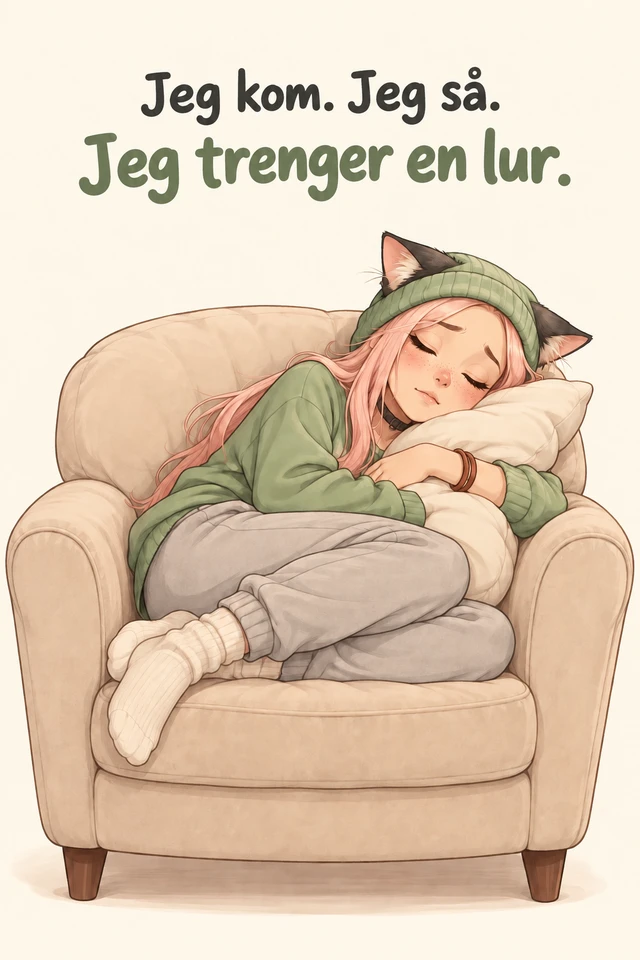 Jeg kom. Jeg så. Jeg trenger en lur.