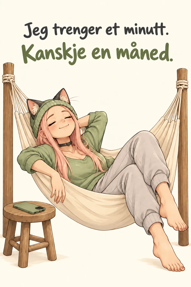 Jeg trenger et minutt. Kanskje en måned.