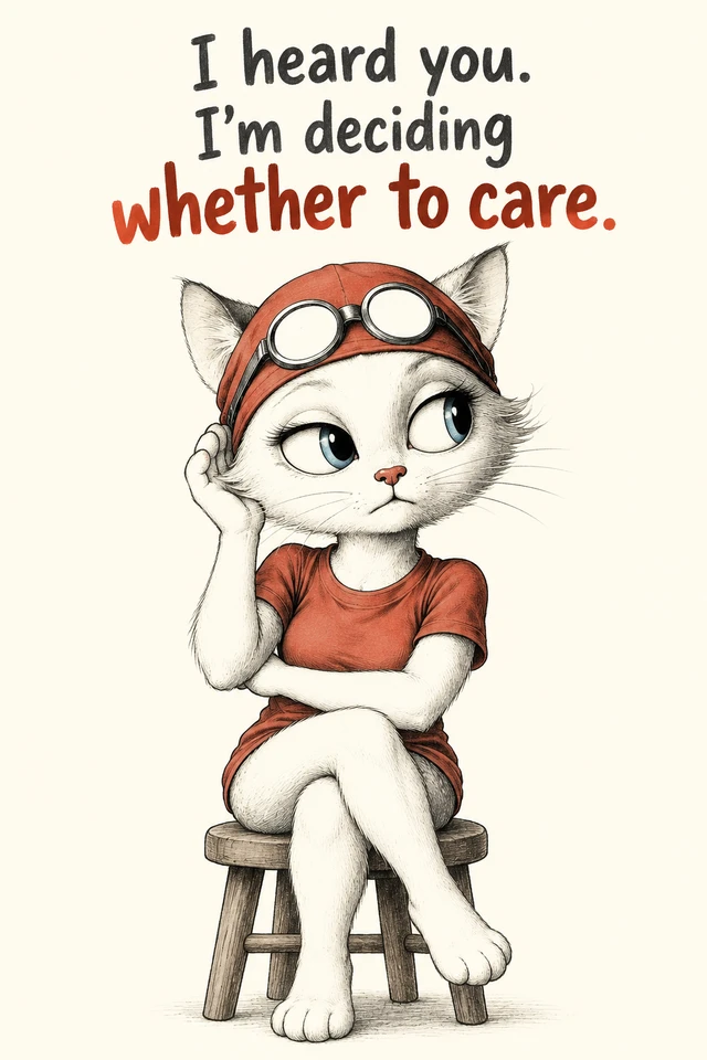 I heard you. I'm deciding whether to care.