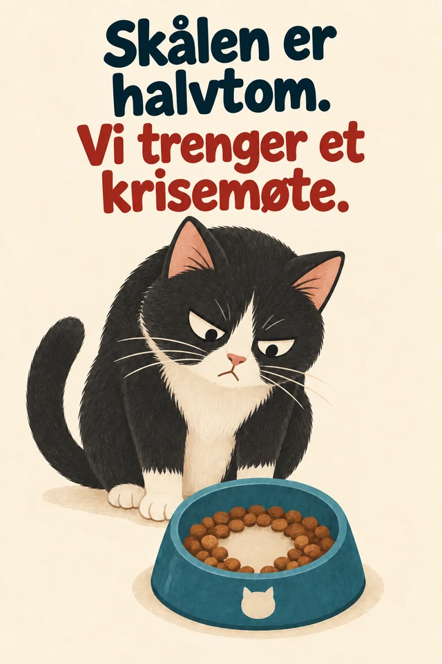 Skålen er halvtom. Vi trenger et krisemøte.