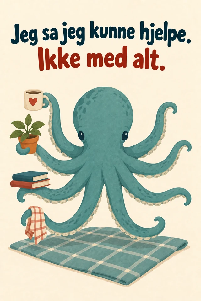 Jeg sa jeg kunne hjelpe. Ikke med alt.