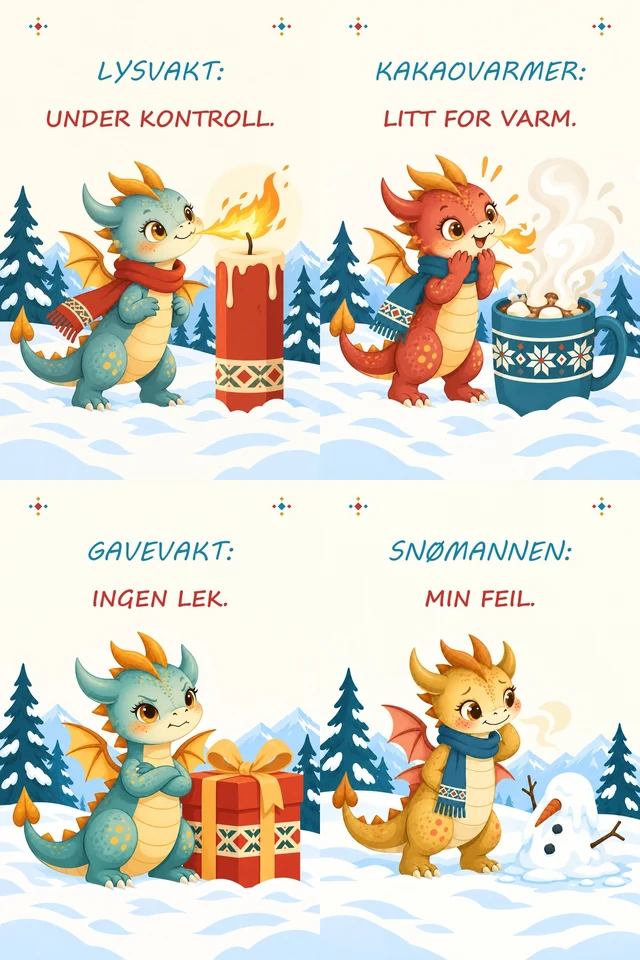 Complete Norwegian Bokmål print proof of the four poster designs
