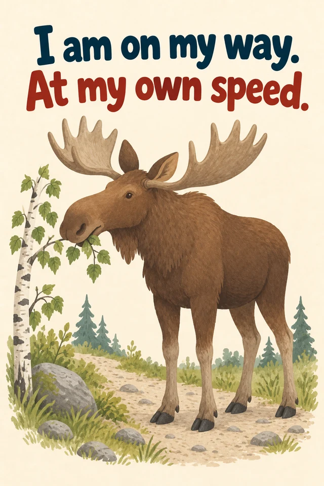 I am on my way. At my own speed.