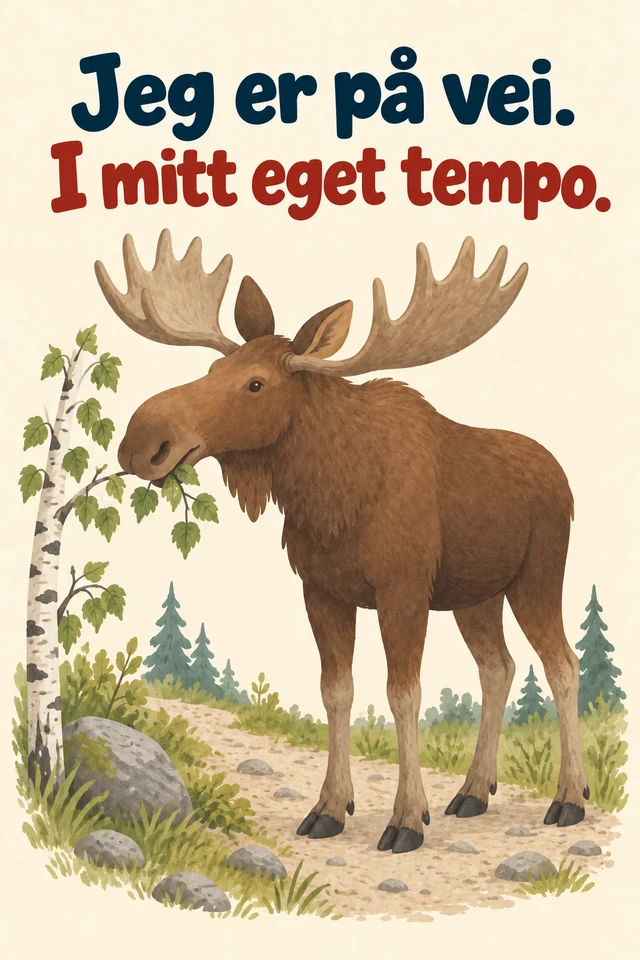 Jeg er på vei. I mitt eget tempo.