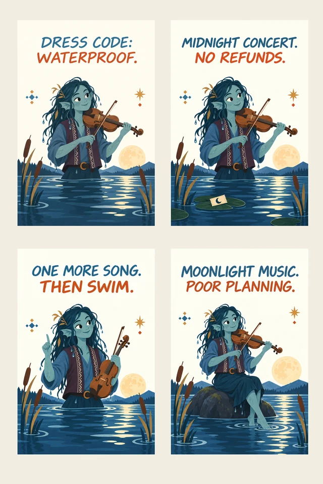 English print proof for Nøkk Midnight Concert