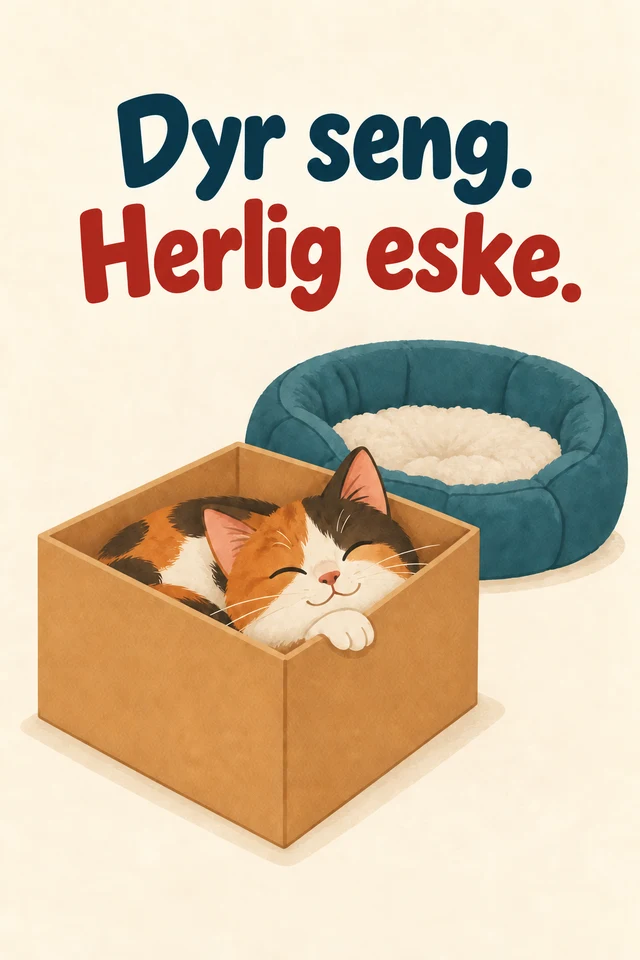 Dyr seng. Herlig eske.