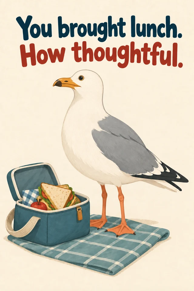 You brought lunch. How thoughtful.