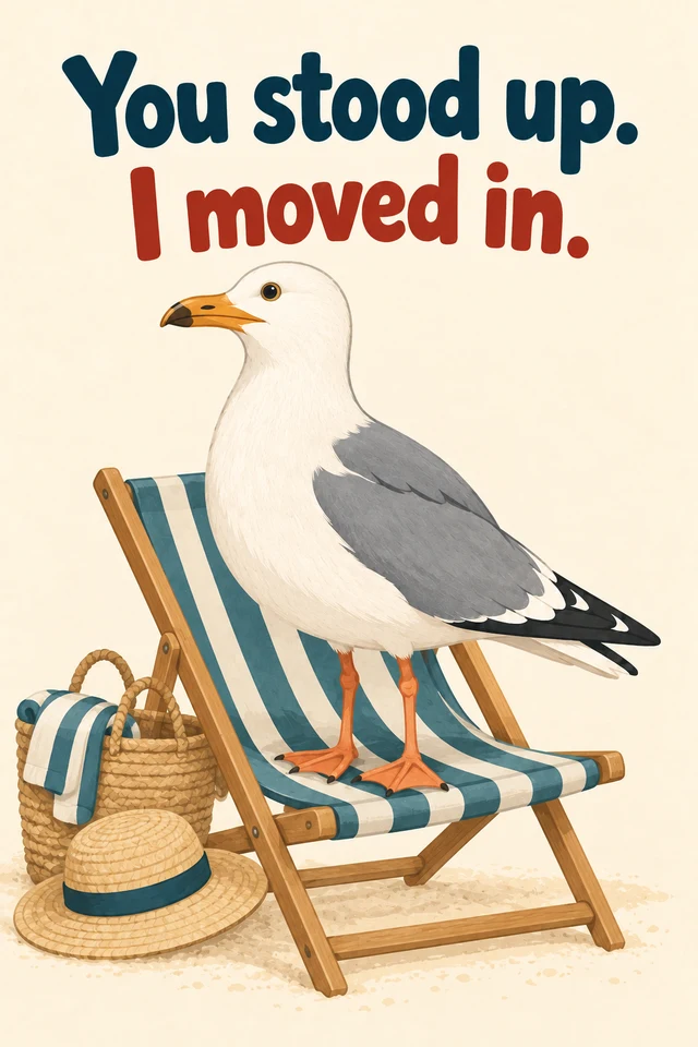You stood up. I moved in.