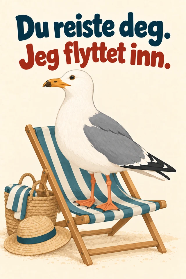 Du reiste deg. Jeg flyttet inn.