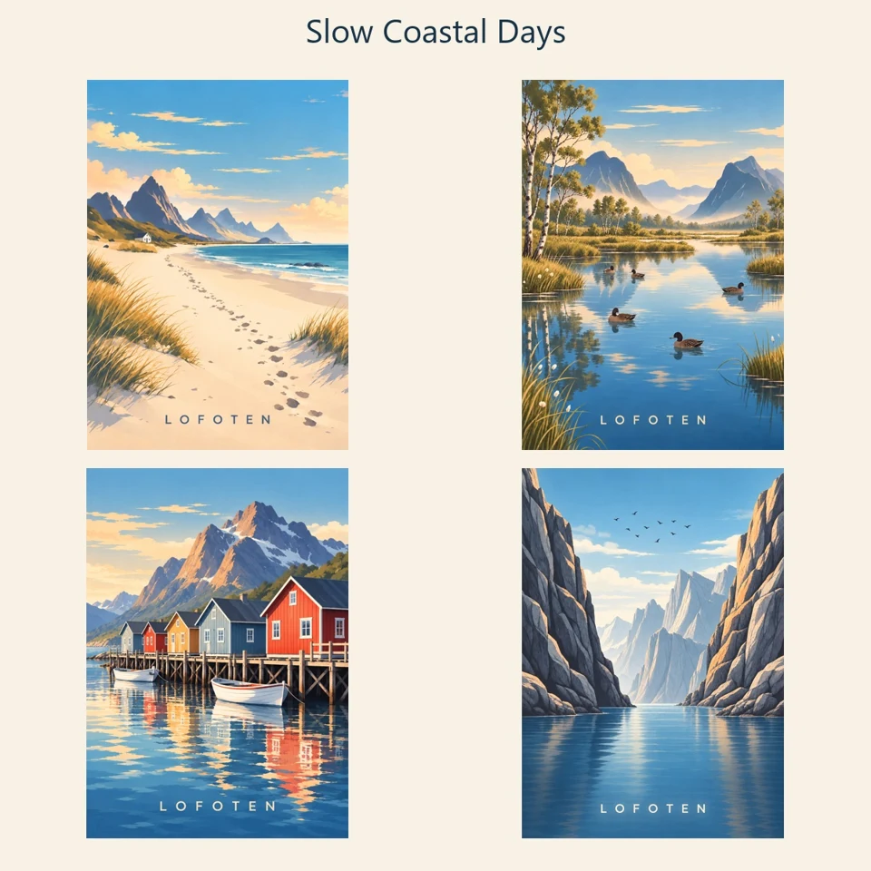 Slow Coastal Days four-poster collection