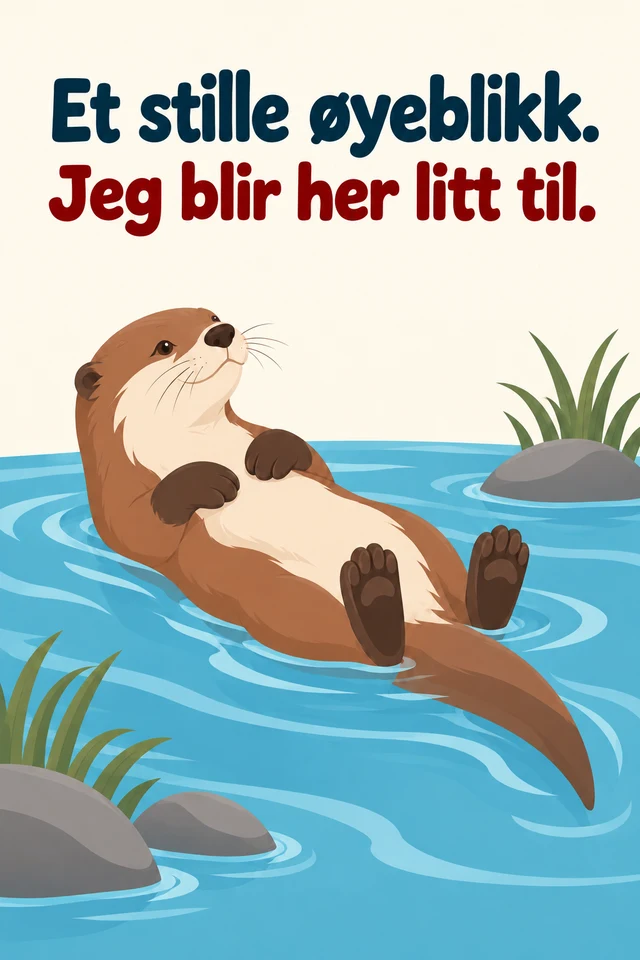 Et stille øyeblikk. Jeg blir her litt til.