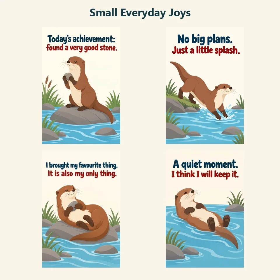 Small Everyday Joys: four animal poster designs