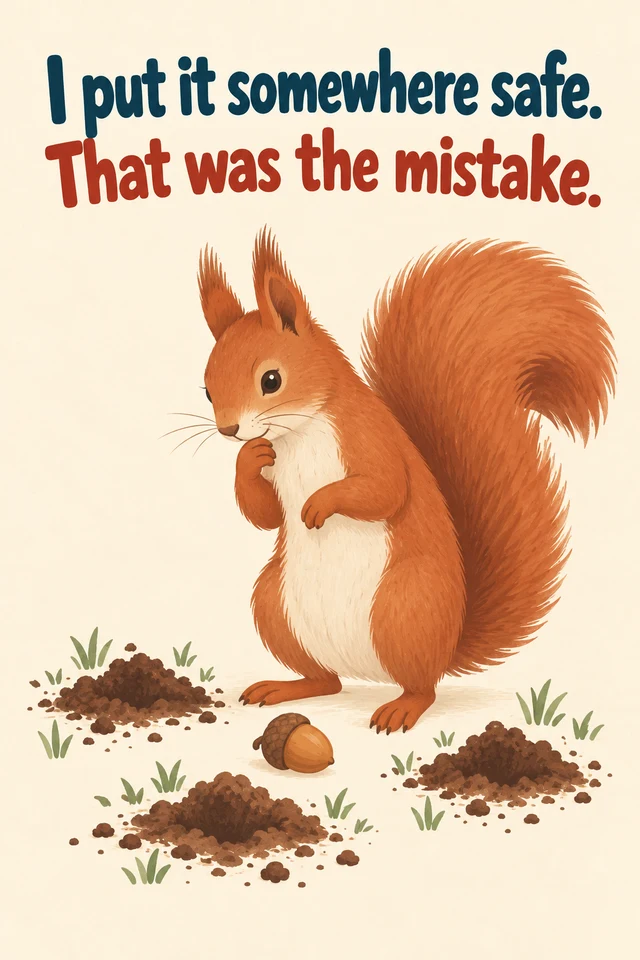 I put it somewhere safe. That was the mistake.