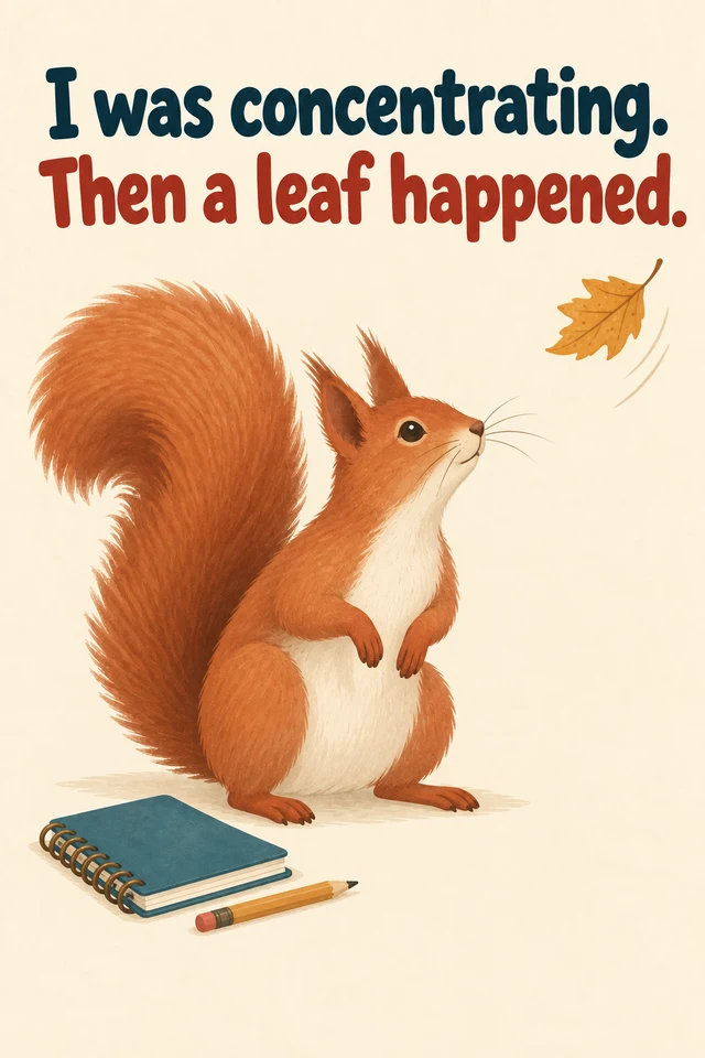 I was concentrating. Then a leaf happened.