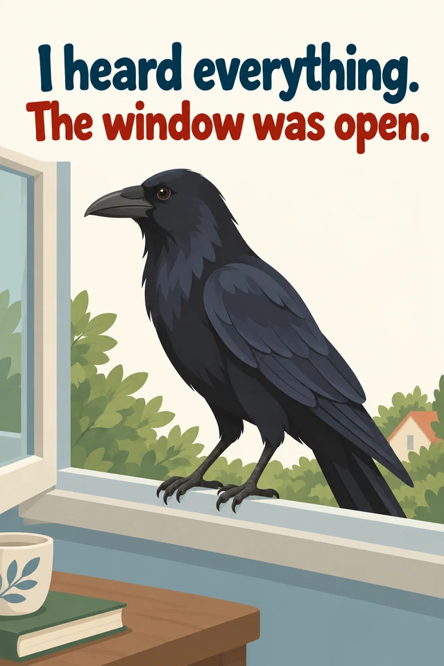 I heard everything. The window was open.