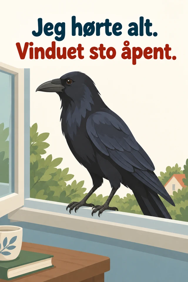Jeg hørte alt. Vinduet sto åpent.