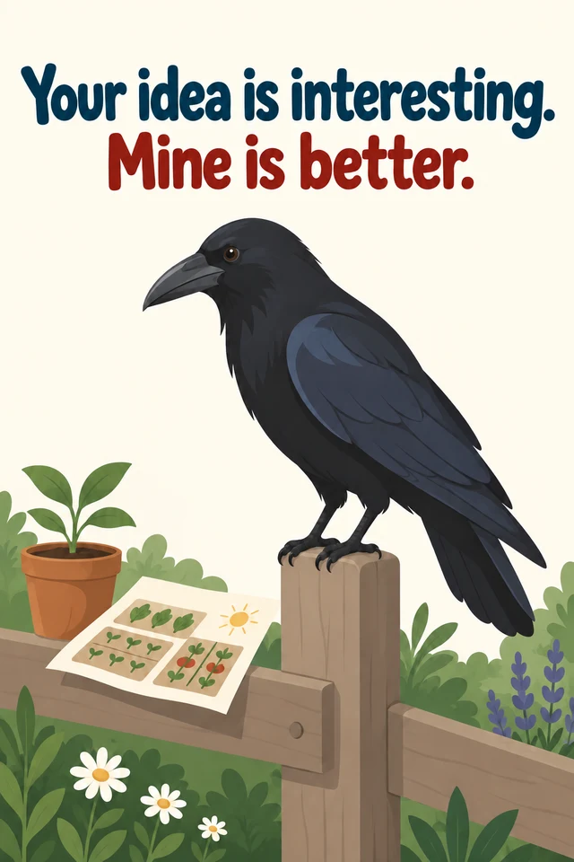 Your idea is interesting. Mine is better.