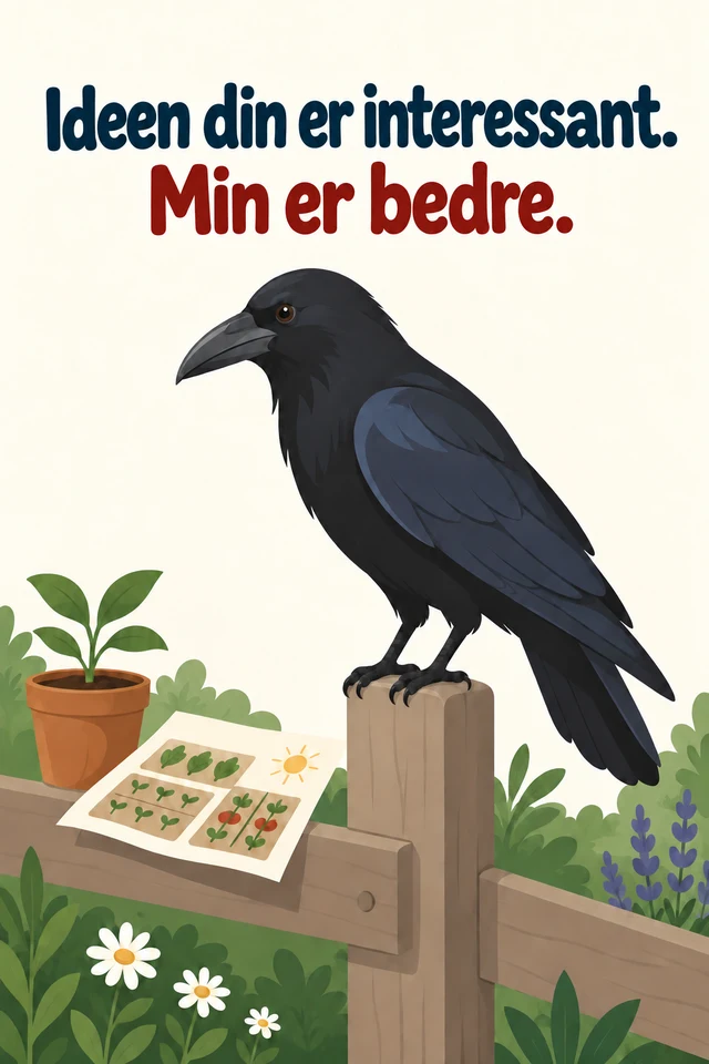 Ideen din er interessant. Min er bedre.