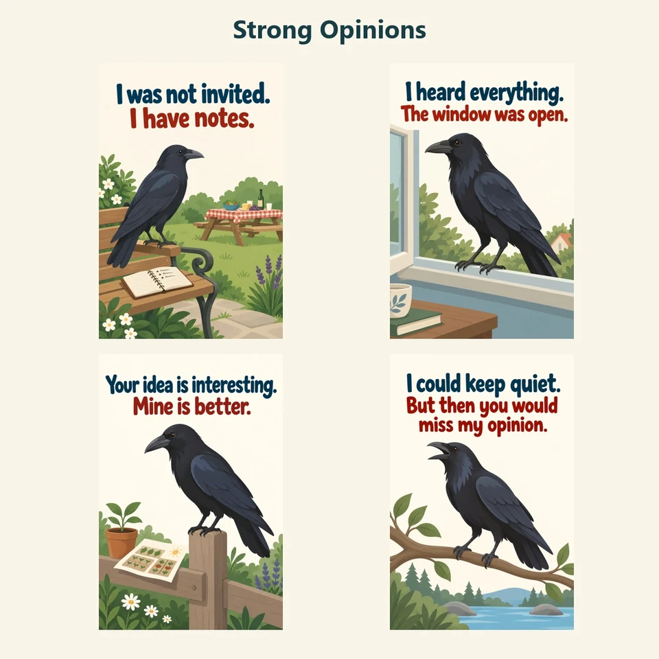 Strong Opinions: four animal poster designs