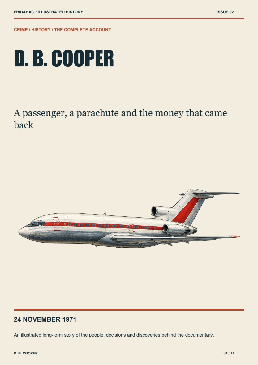 D. B. COOPER — magazine cover