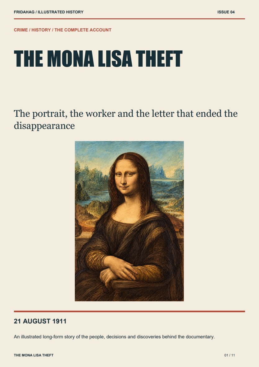 THE MONA LISA THEFT — magazine cover