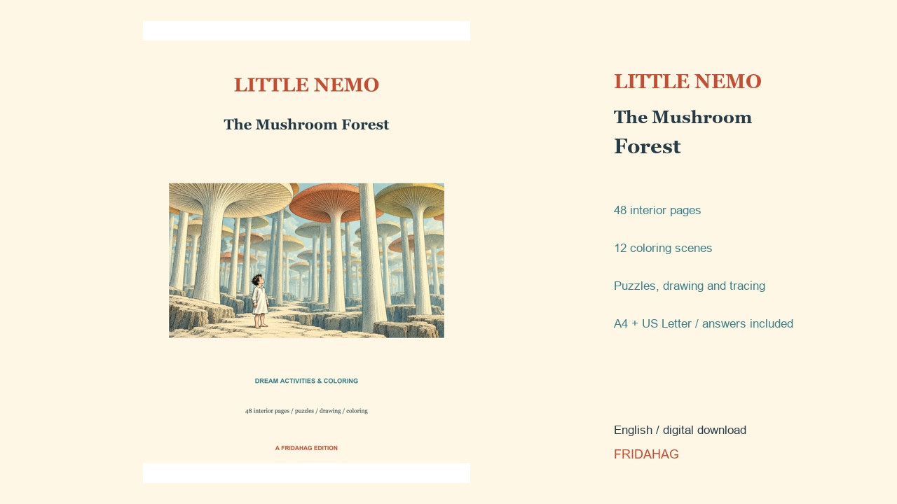 Little Nemo: The Mushroom Forest · Activity & coloring book