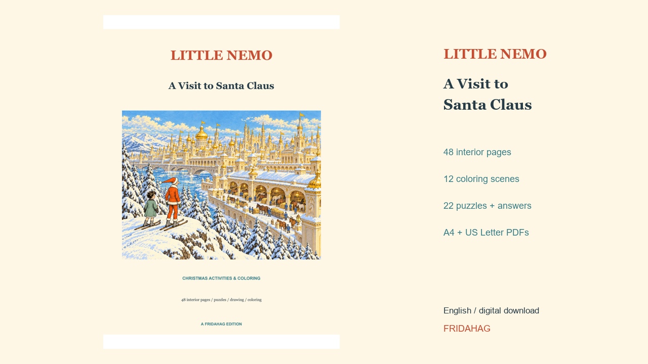 Little Nemo: A Visit to Santa Claus · Activity & coloring book