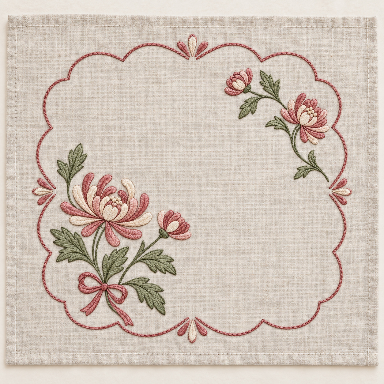 Square Floral Mat