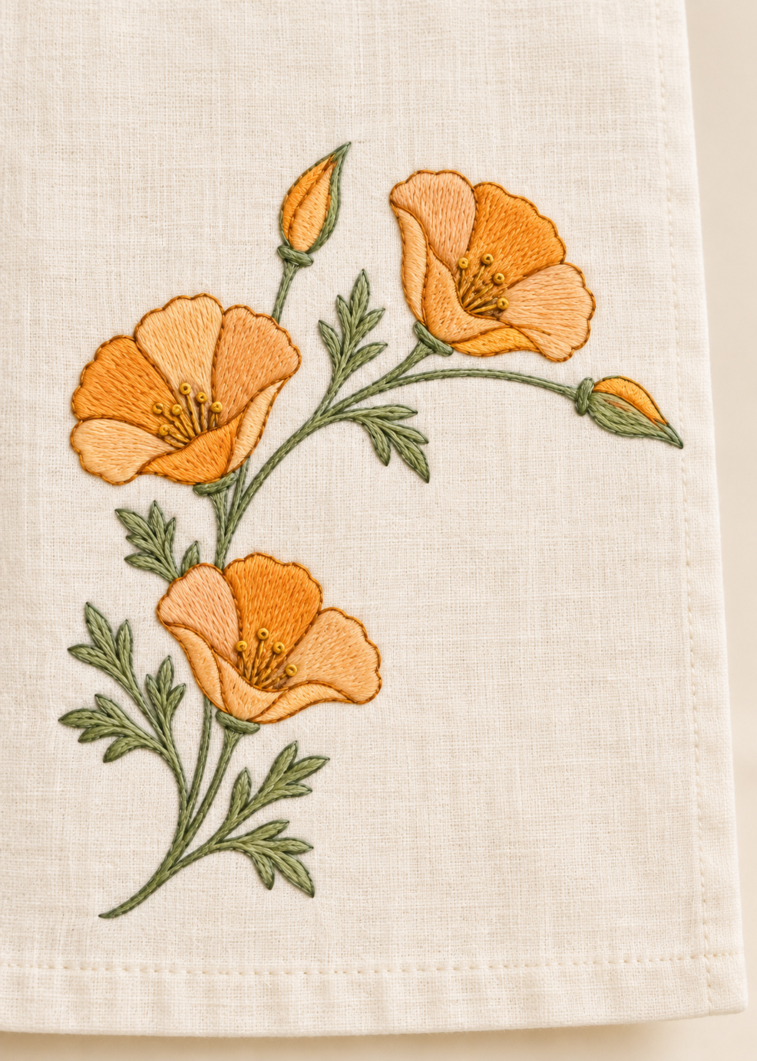 Curved Poppy Spray