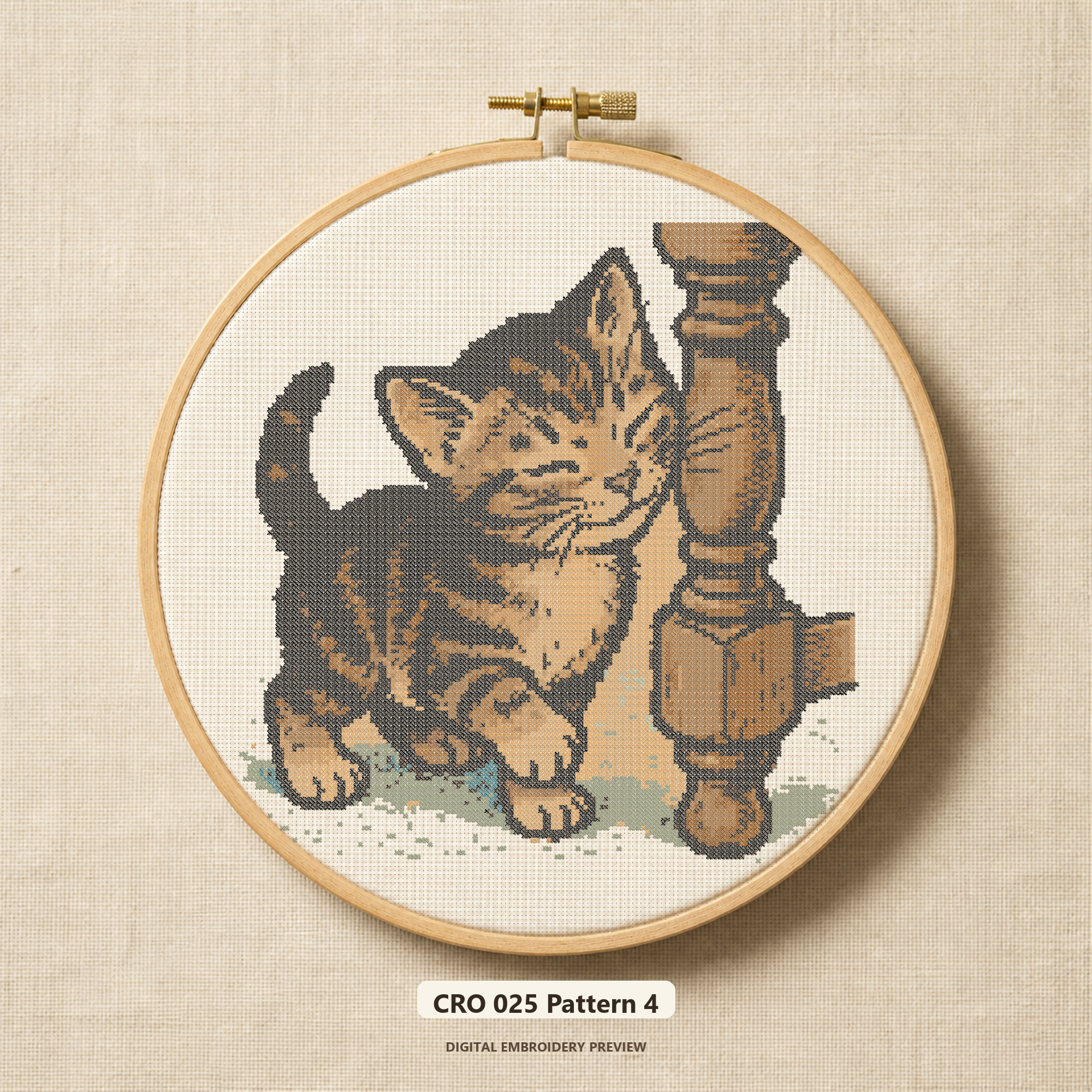 Kitten at the Scratching Post