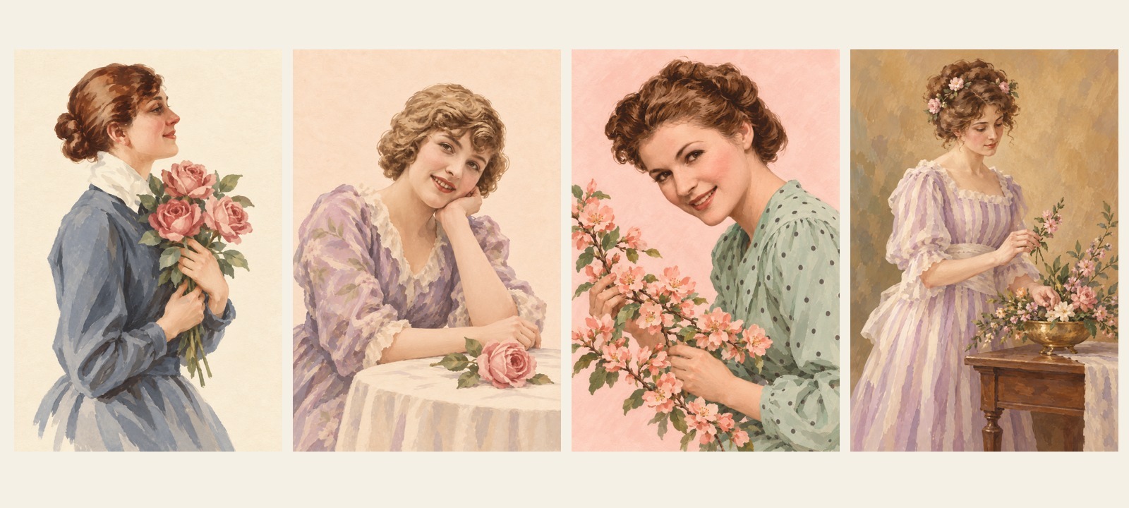 Floral Moments — four illustrations