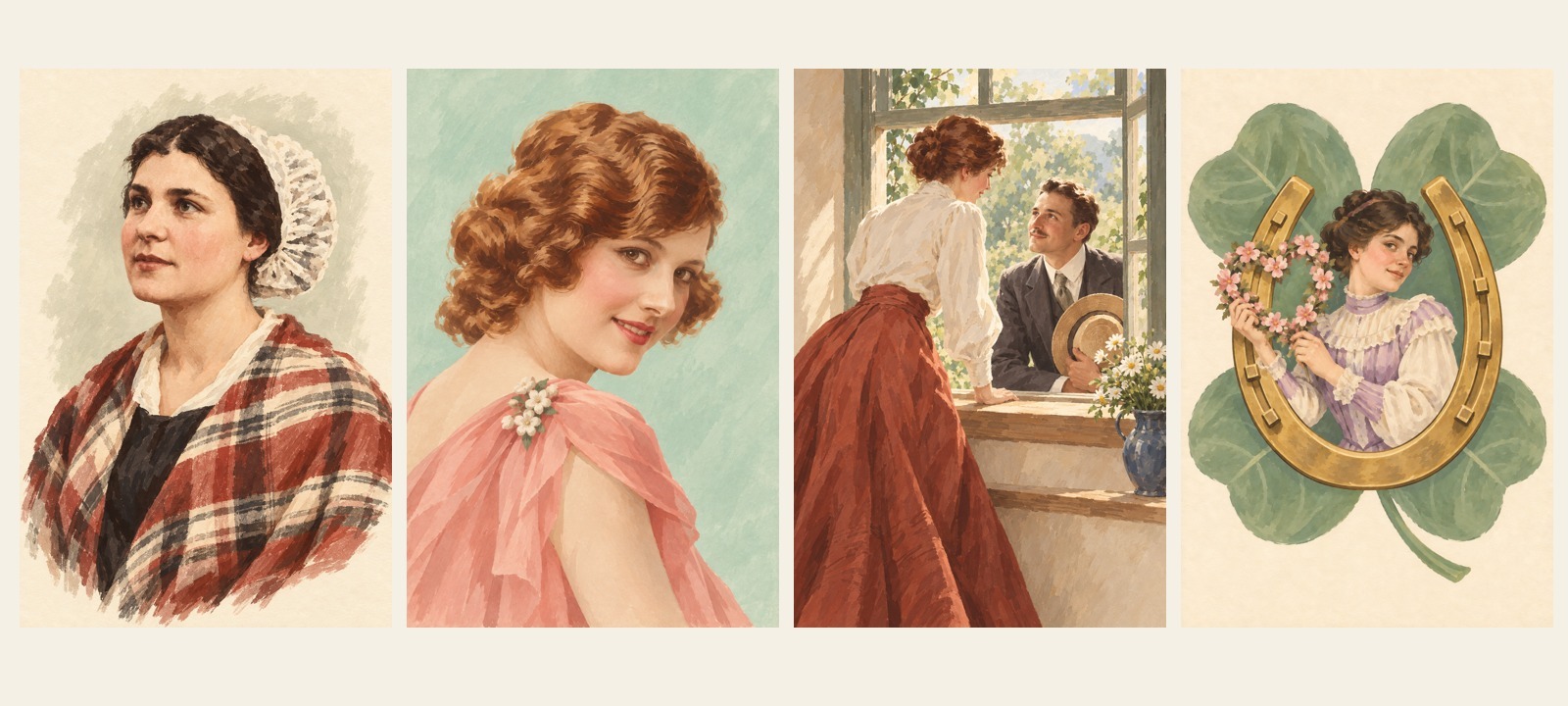 Nostalgic Keepsakes — four illustrations