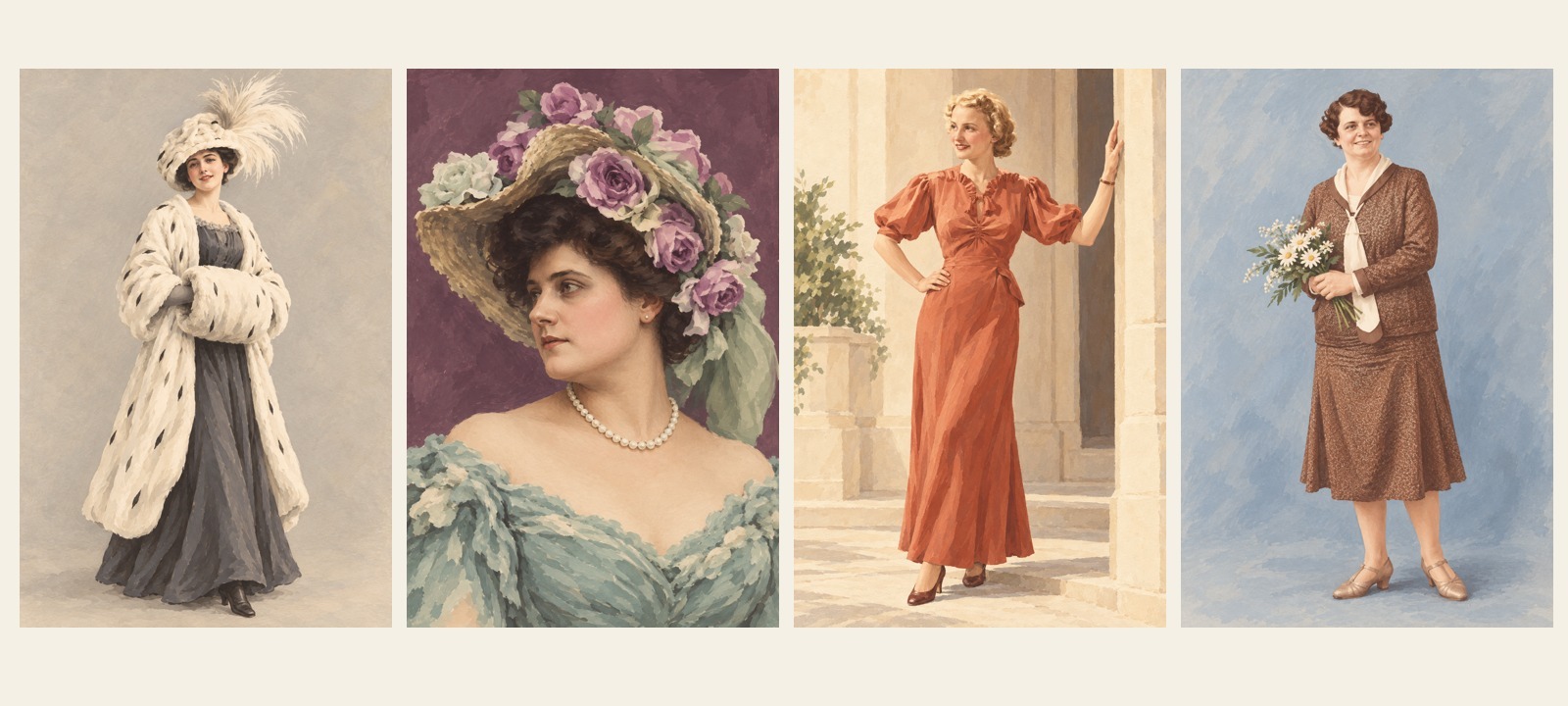 Period Elegance — four illustrations