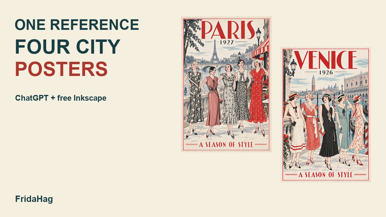Turn One Fashion Reference into City Posters
